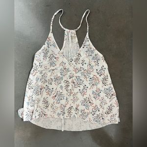 True Craft White Floral Tank